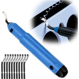 Resim Sones Nb1100 El Çapak Alma Kesme Bıçağı Kazıyıcı, Stil: Sap + 10 Kesici Başlık 