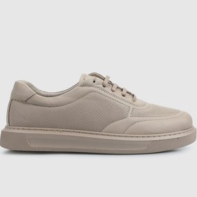 Resim Vizon Deri Kadın Sneaker 