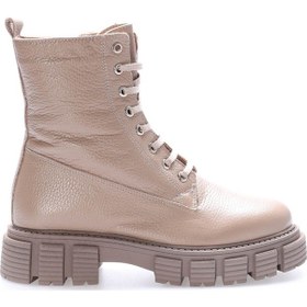 Resim Hakiki Deri Kürklü Kadın Klasik Bot 710kza6001 Vizon 