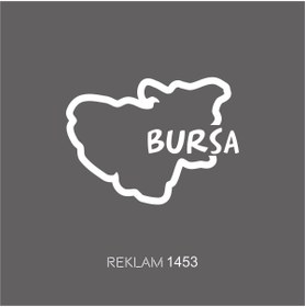 Resim Ogec Worx Bursa İl Haritası Oto Cam özel yeni sticker 12*9 Cm 