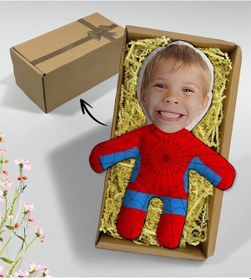 Resim Bk Gift Hediye Kutusunda Kişiye Özel Fotoğraflı Süper Kahraman Tasarımlı Bebek Yastık-8, Arkadaşa Hediye, Sevgiliye Hediye, Doğum Günü Hediyesi Kobitm 