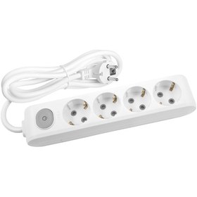 Resim Viko Multi-let 4'lü Grup Priz Anahtarlı Topraklı Çocuk Korumalı 5 Metre Beyaz - 90117405 