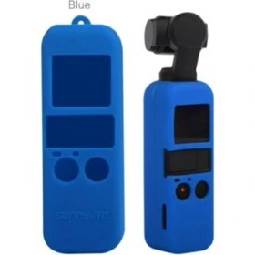 Resim Profisher Dji Osmo Pocket Için Renkli Silikon Koruyucu Kılıf Buyun Askılı Kordon Mavi 