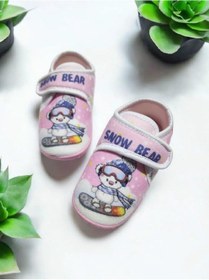 Resim Çocuk Tam Ortopedik Cırtlı Ev Kreş Okul Panduf Pembe 