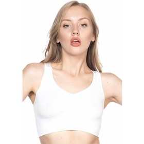 Resim Beyaz 4001 Soft Sporcu Büstiyer Beyaz 