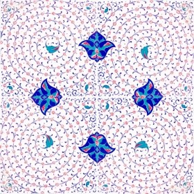 Resim Kütahya Hedef Çini AC27 20 x 20 Dekoratif Çini 