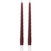Resim Burgu Şamdan Mumu 2li Set Bordo 29 Cm The Mia