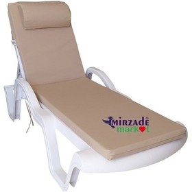 Resim Mirzademarket Şezlong Minderi Lüks Su Geçirmez Kumaş Fermuarlı-A. Bej 