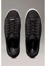 Resim Calvin Klein Kadın Siyah Ck Logo Kabartmalı Sneaker Siyah - Beyaz 
