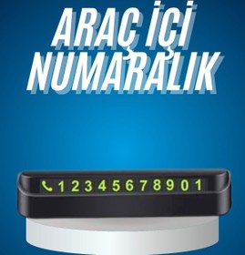 Resim Marsilyan Araç İçi Numaratör Numaralık Oto Cam Kartı Fosforlu Numaratör ILKELGRP-5835 