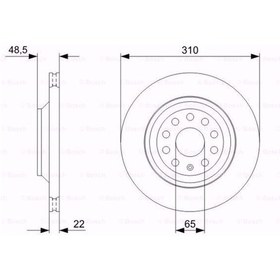 Resim Vw Golf Vii 1.5 Tsi 2013-2020 Bosch Arka Fren Diski N11.5375 