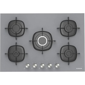 Resim Silverline Karma Gri Cam Ankastre Set 3481 Davlumbaz - CS5622S01 75CM Ocak - Esty AEF6601S04 Firin 