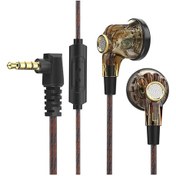 Resim Qkz Mdr Düz Kafa Kulaklıklar 16 Mm Büyük Dinamik Hıfı Bas Spor Kulaklık Müzik Brown 