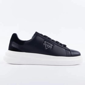 Resim Guess Elban Erkek Siyah Deri Sneaker FMFBANLEL12-BLACK 
