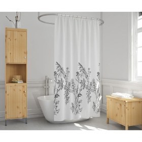 Resim Tropikhome 180x200 Cm Funda Tek Kanat Banyo Perdesi, Yıkanabilir Polyester Kumaş Banyo Perdesi, Duş Perdesi 