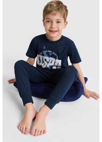 Resim U.s. Polo Assn. Erkek Çocuk Lacivert Pijama Takım 50326820-vr033 