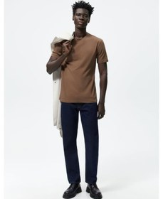 Resim Basıc Slım Fıt T-Shırt 5584/461 Açık Kahve 