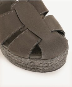 Resim Yargıcı Yüksek Tabanlı Deri Espadril 25ykay4081x 059 Gri 