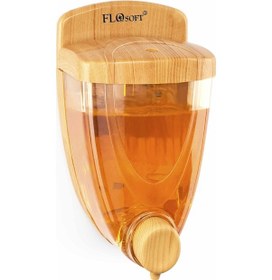 Resim Flosoft F261 Ahşap Görünümlü Sıvı Sabunluk 350 ML 