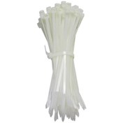 Resim ZEMBİL 200 Adet Beyaz Plastik Cırt Kelepçe Kablo Bağı 4.8x250mm 