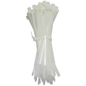 Resim ZEMBİL 200 Adet Beyaz Plastik Cırt Kelepçe Kablo Bağı 4.8x250mm 