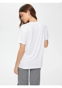 Resim Faik Sönmez Kadın Kısa Kol T-shirt B00001 Beyaz 