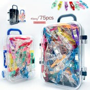 Resim 75/40 adet Patchwork Dikiş Klipsi Plastik Kenar Klipsi Ev Ofisi Çok Fonksiyonlu Güçlü Depolama Klips Kutusu/Paketlenmiş 