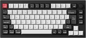 Resim Keychron Q1 Hall-Effect%75 RGB Türkçe Nebula Switch Kablosuz Siyah Beyaz Mekanik Klavye 