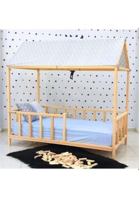 Resim Markaawm Markaawm Montessori Yatak Izmir Gri Yıldız Çatılı 