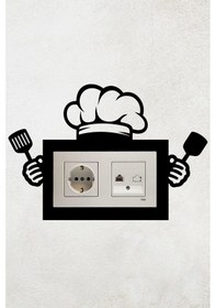 Resim Mutfak Tasarım 2li Priz Çerçevesi İç Ölçü 15,5x8,4 Cm Ikili Priz Çerçeve Mutfak Dekorasyonu 