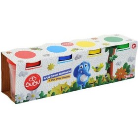 Resim Oyun Hamuru 4 Renk 500gr Bubu Renkli 