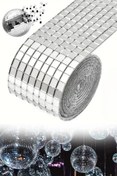 Resim Buffer ®1 Metre Uzunluğunda Gümüş Renk Aynalı Mozaik Taşlı Dekor Bandı 4 cm x 1 mt 