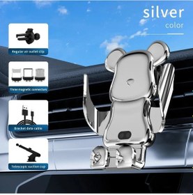 Resim Goldenqian Kablosuz Araba Cep Telefonu Tutacağı Destek 15w Kablosuz Hızlı Şarj Tutucu Araba Cep Telefonu Tutucu Oto Aksesuar Standı Sliver Sliver 