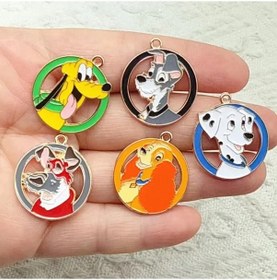 Resim Mınıso 10 Adet Anime Köpek Charm Takı - Dıy Kolye Bilezik Aksesuarı, Altın Kaplama Metal Orange 