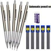 Resim Premium Metal Mekanik Kurşun Kalem Seti Silgi ile - 0.3mm'den 3.0mm'ye Kurşunlar, Sanat & Taslaklar, Ofis ve Okul Malzemeleri için İdeal 