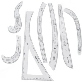 Resim FRANSIZ RİGA TAKIMI - Dikiş Cetvel Terzi Seti - Beyaz Renk 