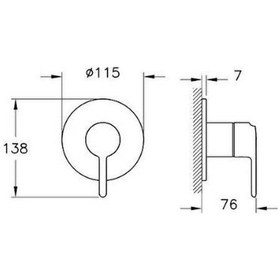 Resim Vitra A42896 Origin Classic Ankastre Duş Bataryası Krom 