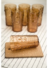 Resim Akrilik Bal Tekli Uzun Bardak & Su Meşrubat Bardağı 750 ml ( Büyük Boy & Cam Değildir) 