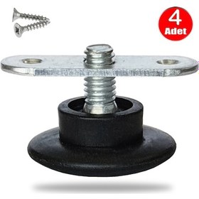 Resim Büyük Bingo Ayak 3cm Mobilya Dolap Masa Sehpa Ayağı 4 Adet + Vida 