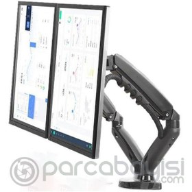 Resim NB F160 Çift Kol Amortisörlü Monitör Tutucu 17-30'' LCD LED Monitör Tutucu 