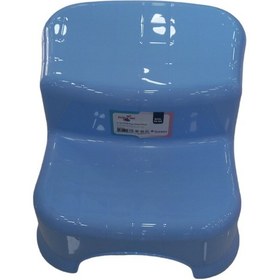 Resim Plastik 2 Basamaklı Çocuk Basamağı Kaymaz Pvc Tabanlı Mavi 