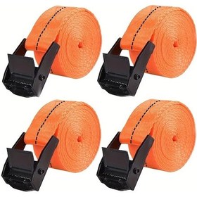 Resim Topnotch 4 Adet Kolay Kullanım Ratchet Bağlama Kayışı Kamyon Oranje 118.11 İnch 