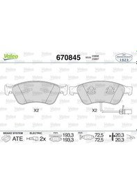 Resim Audi A6 C6 On Fren Balatasi 2.4 2004-2008 Valeo 670845 