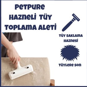 Resim PetPure Hazneli Kedi Köpek Tüy Toplama Aleti 