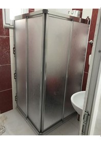 Resim Nokta Duşakabin Teknesiz Mika Duşakabin Kare Şeffaf 