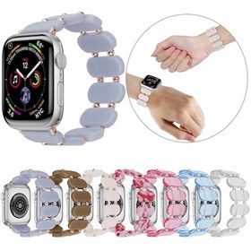 Resim iOS Uyumlu Watch Serisi İçin 6 44mm Streç Saat Kordonu Kayış 