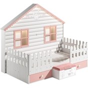 Resim Meltem Smart Küçük Ev Çocuk Odası Montessori Karyola Pembe 100 x 200 CM Pembe 
