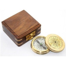 Resim Ahşap Kutulu Pusula Model 2 