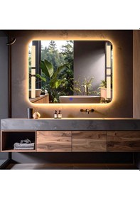 Resim Selyn Günışığı Lazer Kumlamalı Lavabo & Banyo Aynası Dokunmatik Sensörlü 70 X 45 