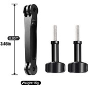 Resim 3.46 İnç Kol-cnc Alüminyum Uzatma Montaj Kolu Gopro Max Fusion Hero 10 9 8 Eken İnsta360 Kameralar Fotoğraf Çekim Bağlantı Braketi Adaptörü 